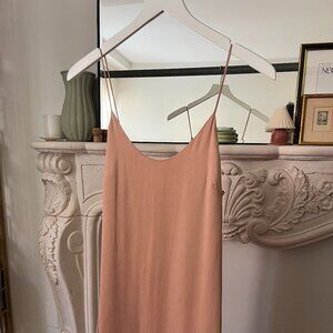 Alice + Olivia Long Dress in Rose Tan With Front Slit Size 4 (US)